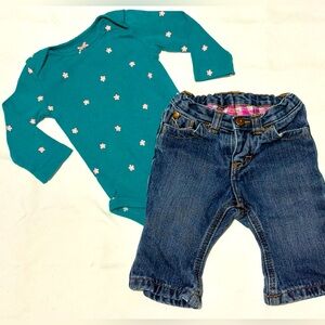 3-6m Wrangler Outfit for Baby Girl